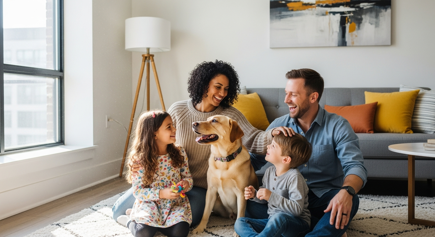 ESA client relaxing at home with cat after receiving a compliant ESA housing letter