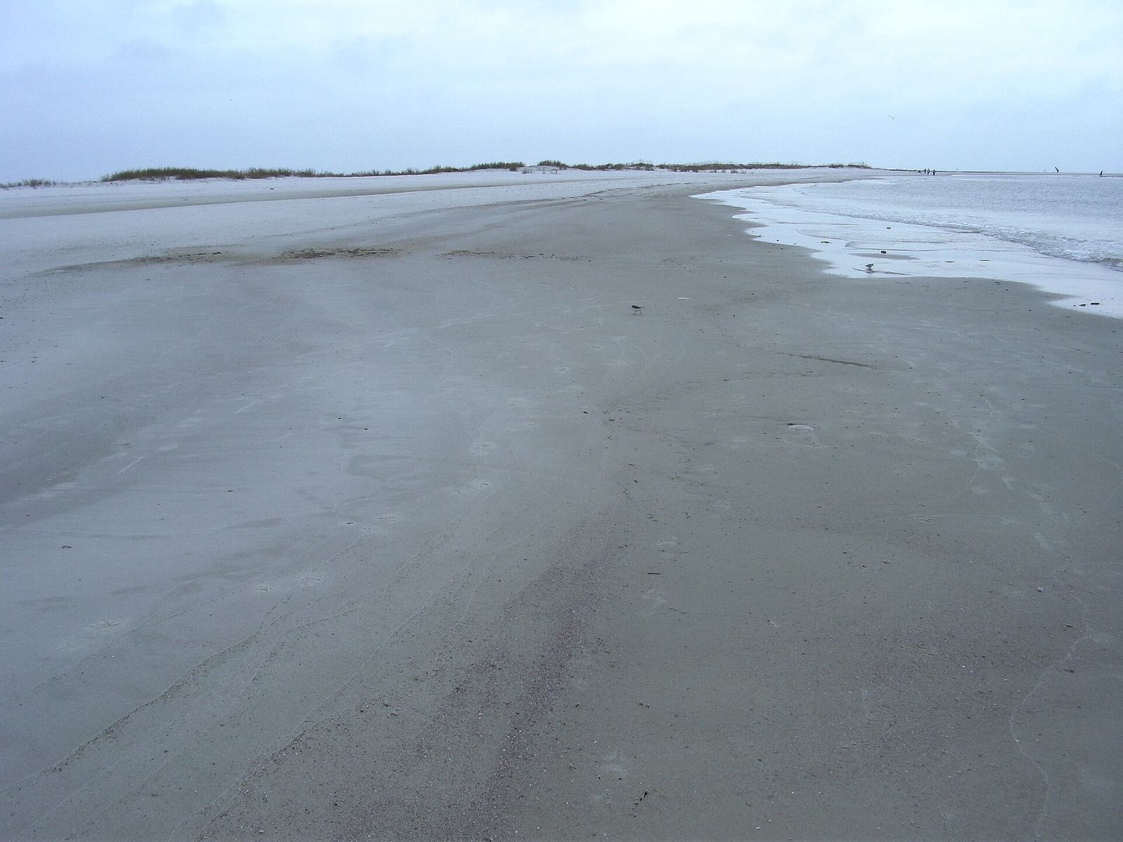 The quiet beach of Dauphin Island on the Alabama Gulf Coast in November