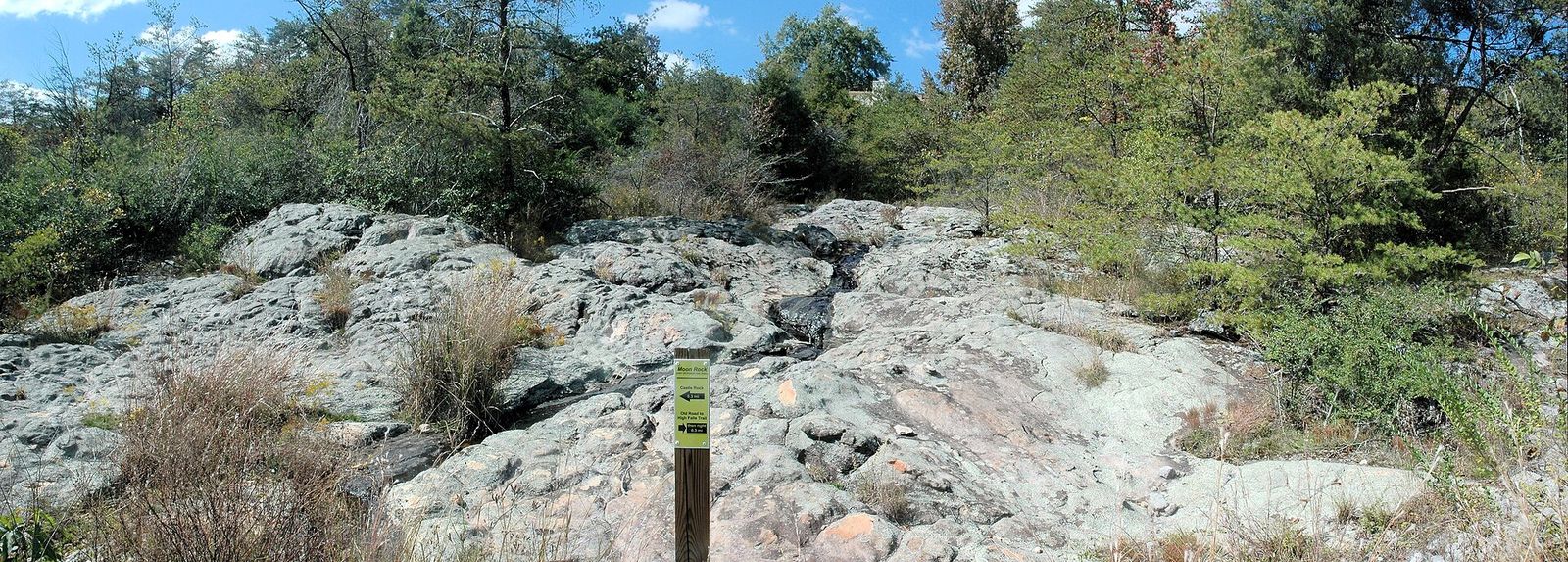 The Moon Rock boulder formation in Moss Rock Preserve, Hoover