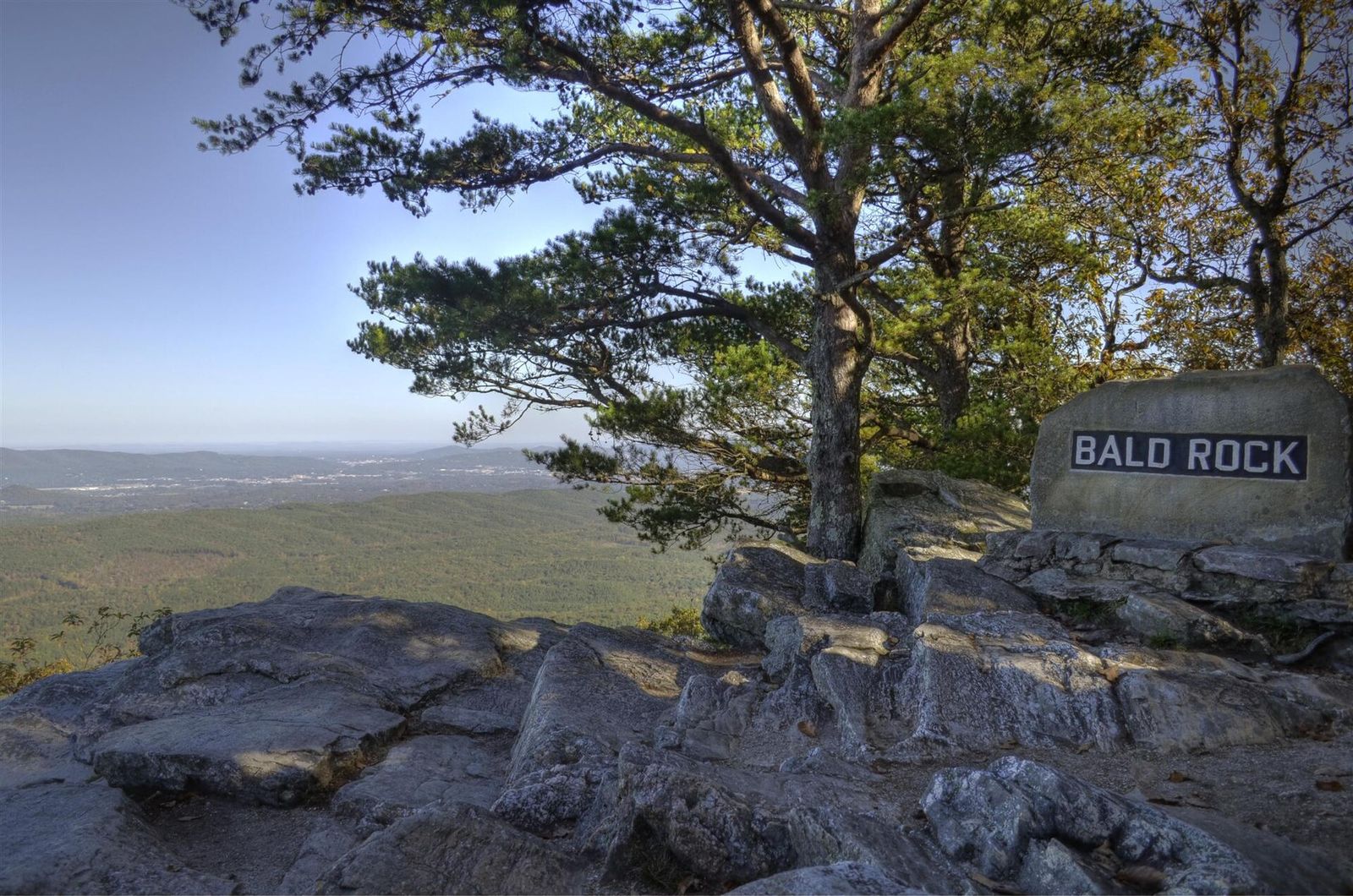 The view from Bald Rock in Cheaha State Park, Alabama