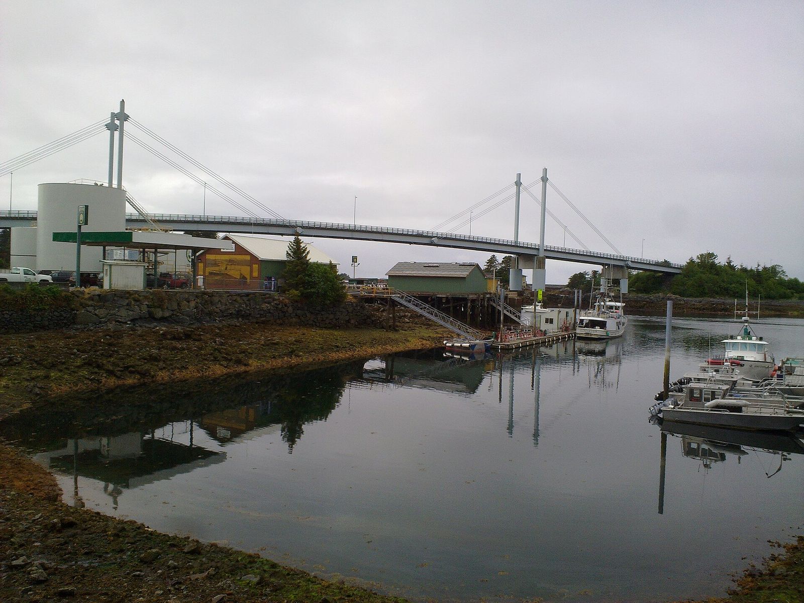 The John O'Connell Bridge spanning the Sitka harbor between town and Japonski Island