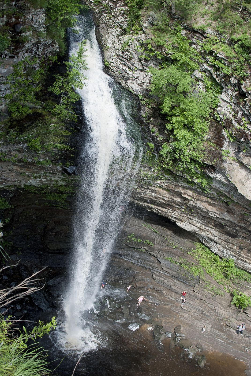 Cedar Falls dropping into a wooded canyon at Petit Jean State Park in central Arkansas