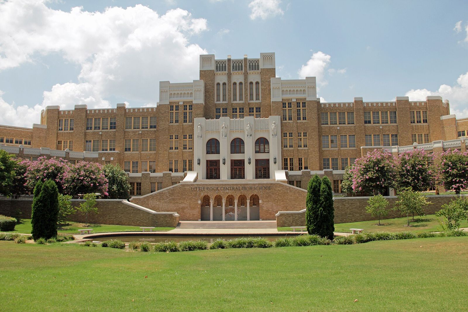 Little Rock Central High School, where nine Black students desegregated the school in 1957