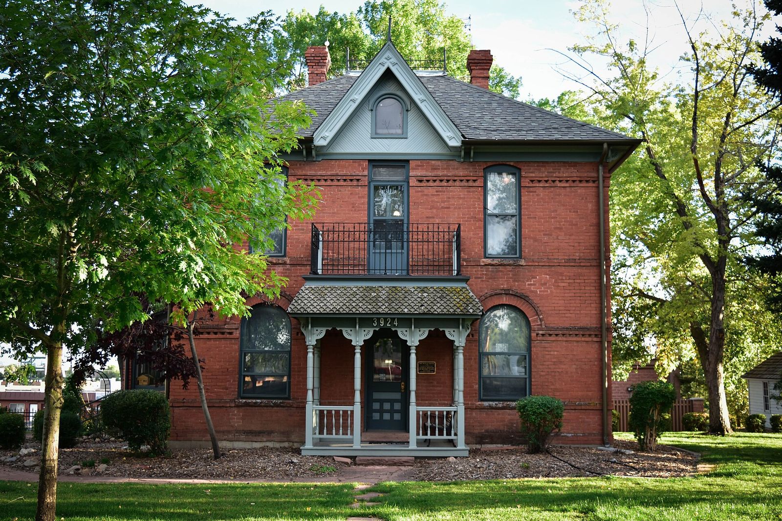 The Bowles House, a two-story Italianate brick house finished in 1876, at 3924 W. 72nd Avenue in Westminster