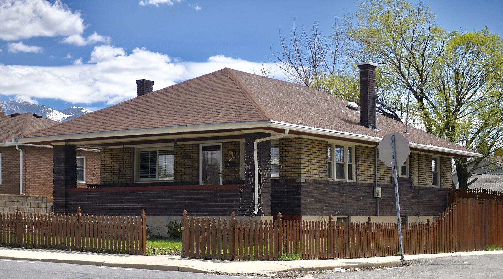 The brick Dowding-Rasmussen House in Sandy, a home listed on the National Register of Historic Places